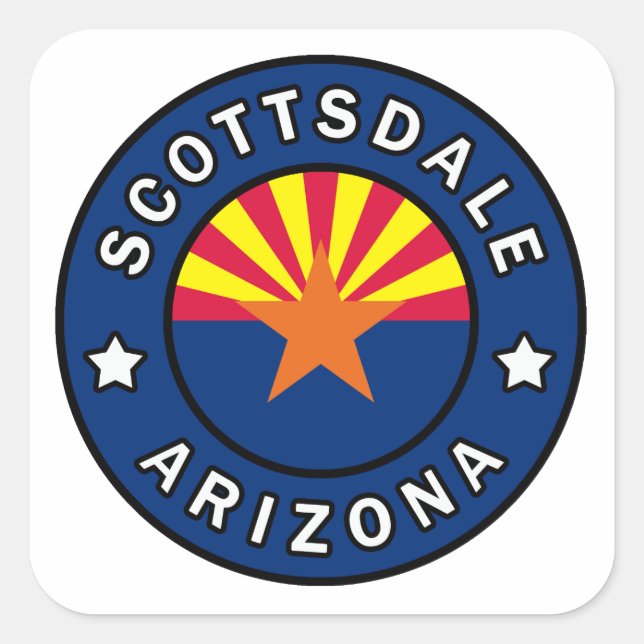 Scottsdale Arizona Square Sticker (Front)