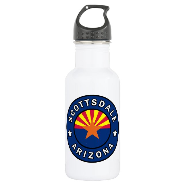 Scottsdale Arizona Stainless Steel Water Bottle (Front)