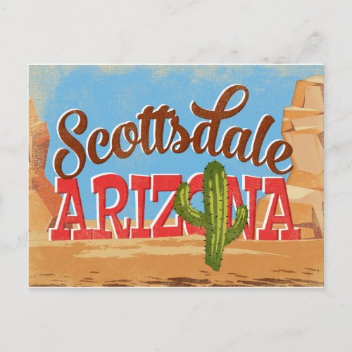 Scottsdale Arizona Vintage Travel Postcard