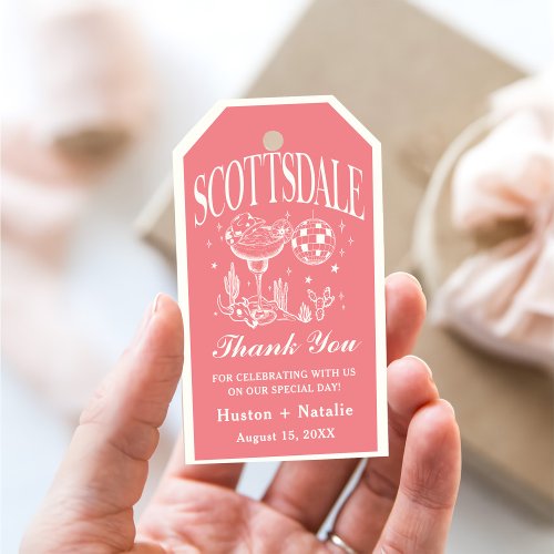 Scottsdale Bachelorette Party Wedding Thank You Gift Tags