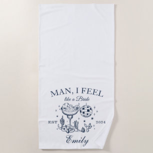Scottsdale Bachelorette Retro Modern Beach Towel