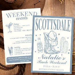 Scottsdale Bachelorette Social Cocktail Itinerary Invitation