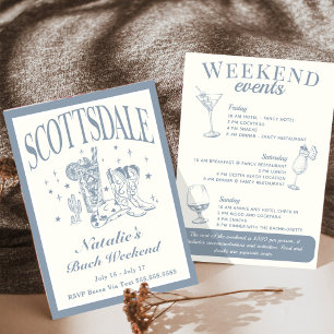 Scottsdale Bachelorette Social Cocktail Itinerary Invitation
