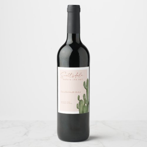 Scottsdale Bachelorette Weekend Invitation Wine Label