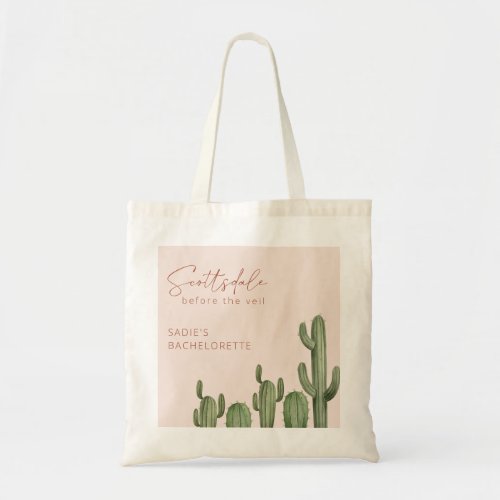 Scottsdale Bachelorette Weekend Tote Bag with Name