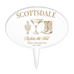 Scottsdale Before the Veil Cake Topper