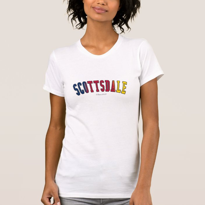 Scottsdale in Arizona State Flag Colors T-shirt