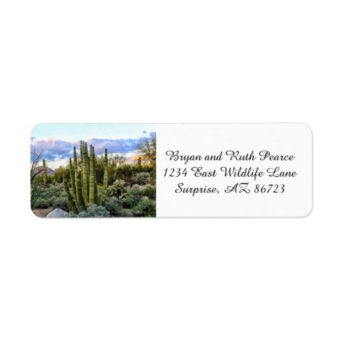 Scottsdale Succulent Sunset Label