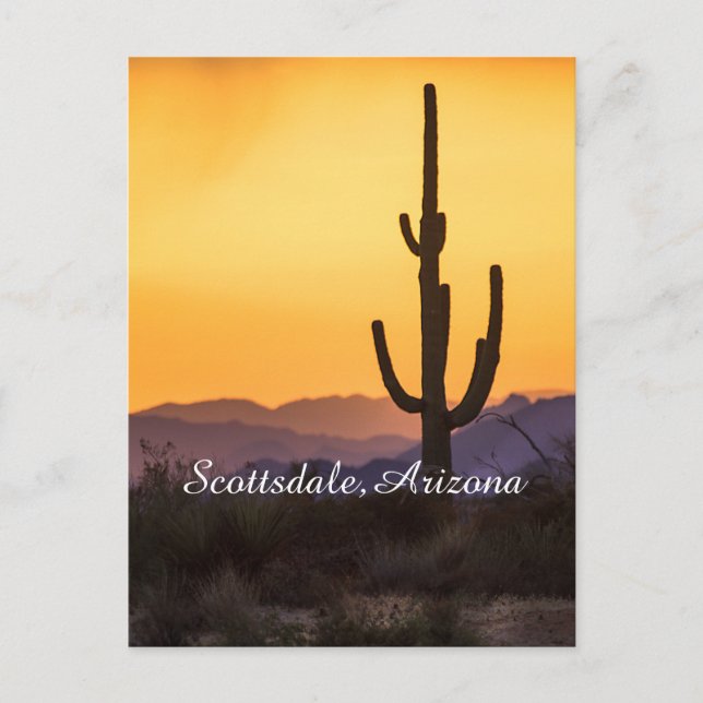 Scottsdale sunset before the storm postcard (Front)