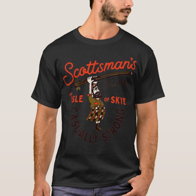Scottsman's Isle Of Skye Scotland Fine Ales Casual T-Shirt (Front)