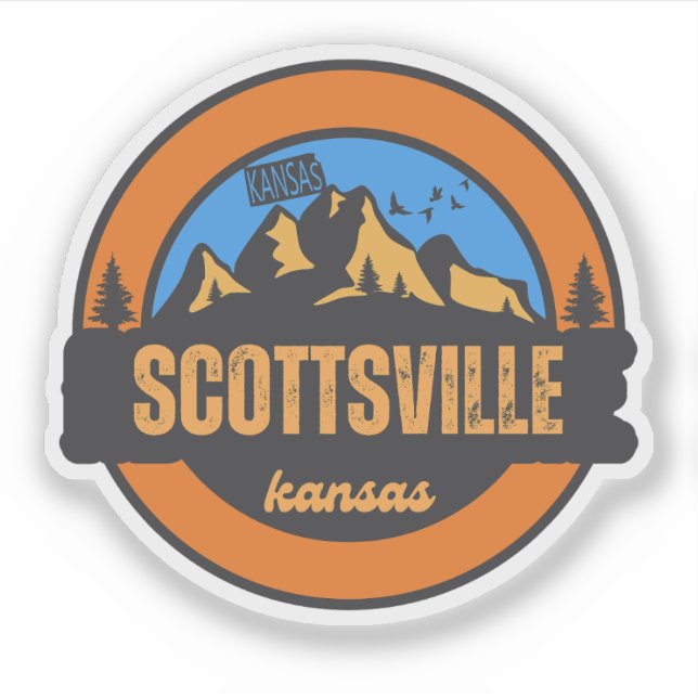 Scottsville, Kansas Sticker (Front)