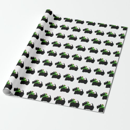 Scotty Dog and Tartan Merry Christmas Wrapping Paper