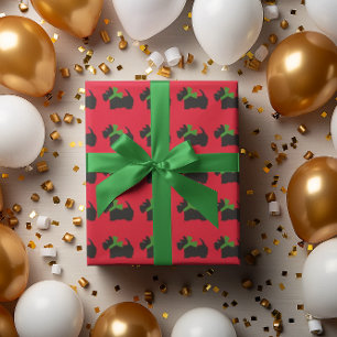 Scotty Dog and Tartan Merry Christmas Wrapping Paper