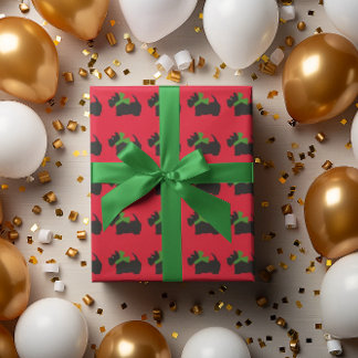 Scotty Dog and Tartan Merry Christmas Wrapping Paper