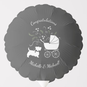 Scotty Dog Baby Shower Balloon