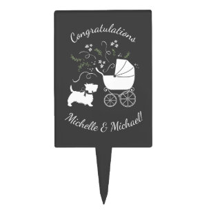 Scotty Dog Baby Shower Cake Topper