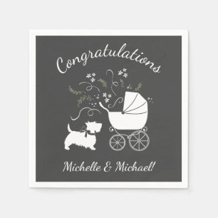 Scotty Dog Baby Shower Napkins