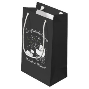 Scotty Dog Baby Shower Puppy Scottish Terrier Gray Small Gift Bag