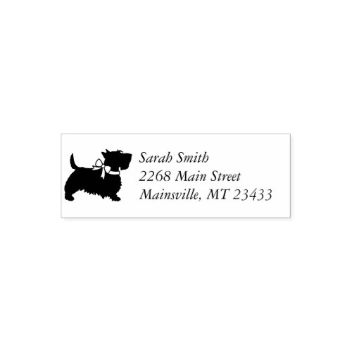 Scotty Dog Baby Shower Puppy Scottish Terrier Grey Self_inking Stamp