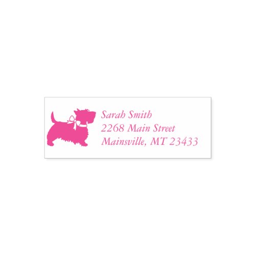 Scotty Dog Baby Shower Scottish Terrier Pink Self_inking Stamp