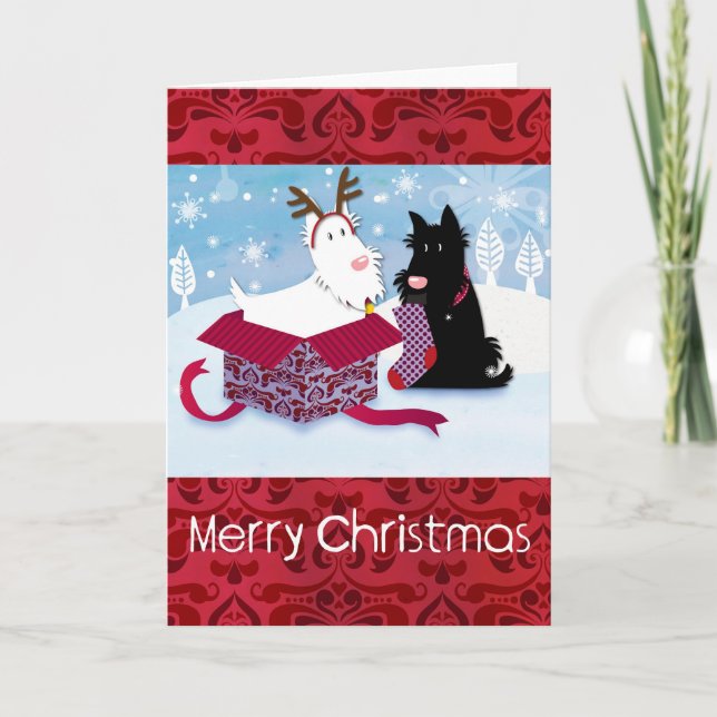 Scotty Dog Christmas Card (Front)