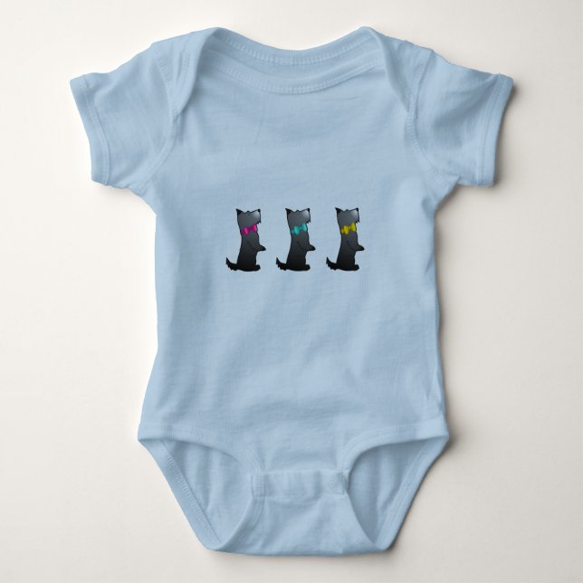 Scotty Dog Galore Baby Bodysuit (Front)