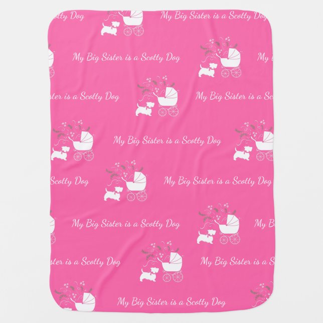 Scotty Dog Scottish Terrier Baby Blanket (Front)