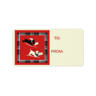 Scotty Dog Scottish Terrier Black and White Tag