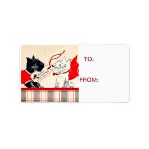 Scotty Dog Scottish Terrier Black and White Tag