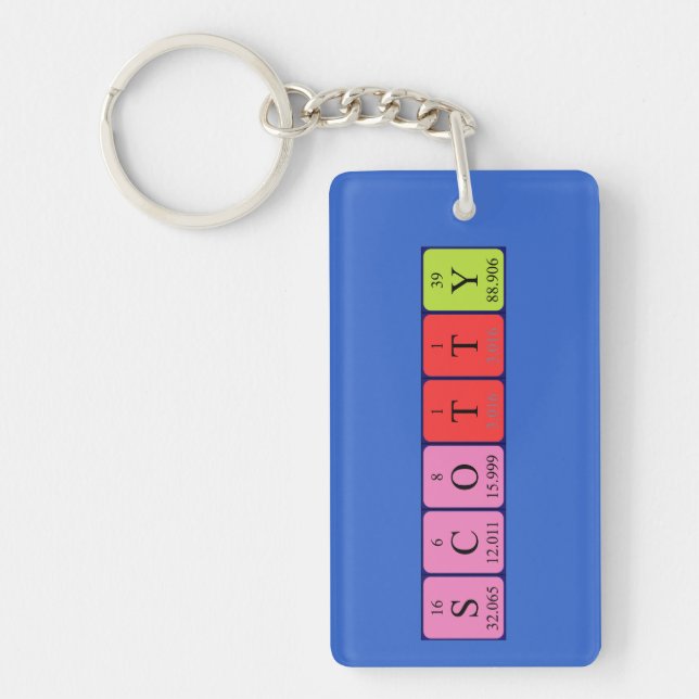 Scotty periodic table name keyring (Front)