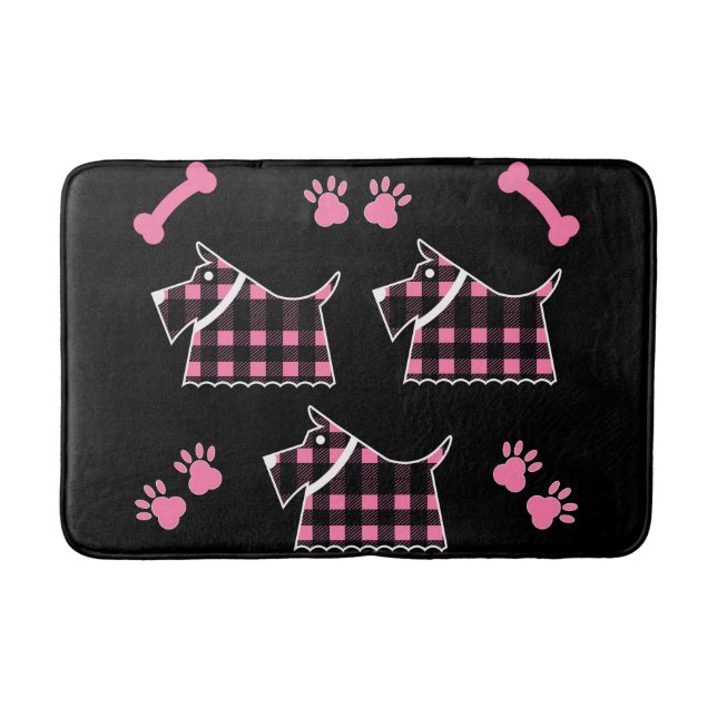 Scotty Terrier Dogs Cute Funny Terriers Breeds Thr Bath Mat (Front)