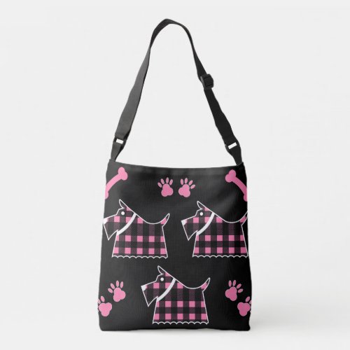 Scotty Terrier Dogs Cute Funny Terriers Breeds Thr Crossbody Bag