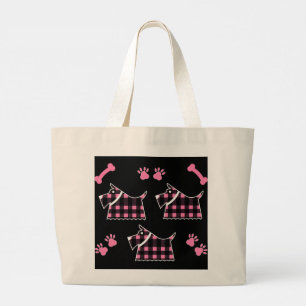 Scotty Terrier Dogs Cute Funny Terriers Breeds Thr Large Tote Bag
