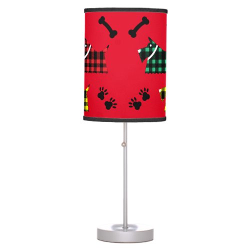 Scotty Terrier Dogs Cute Funny Terriers Breeds Thr Table Lamp