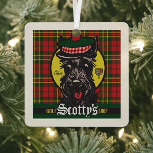 Scottys Golf Shop Metal Ornament