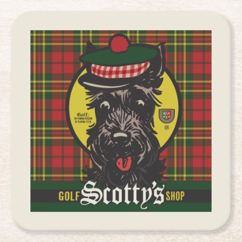 Scottys Golf Shop Square Paper Coaster