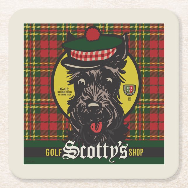 Scotty's Golf Shop Square Paper Coaster (Front)