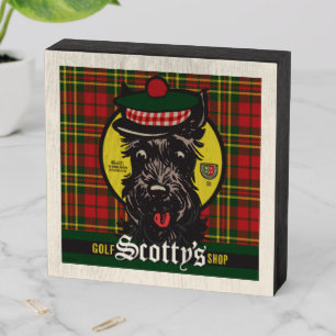 Scotty's Golf Shop Wooden Box Sign