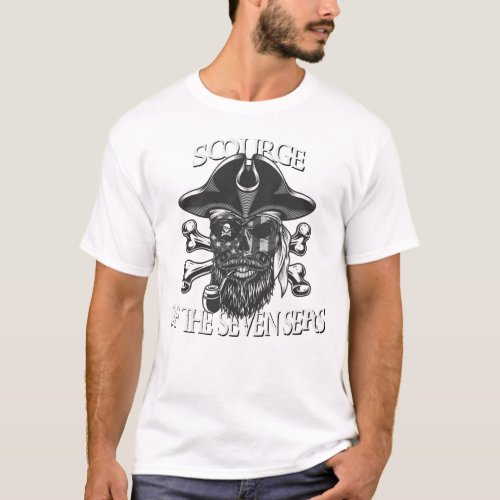 Scourge of the seven seas pirate T_Shirt