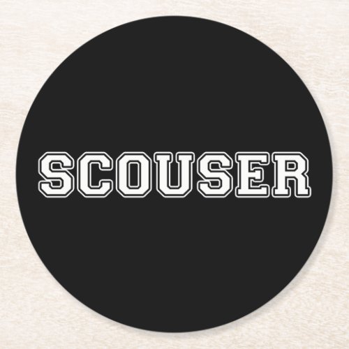 Scouser Round Paper Coaster