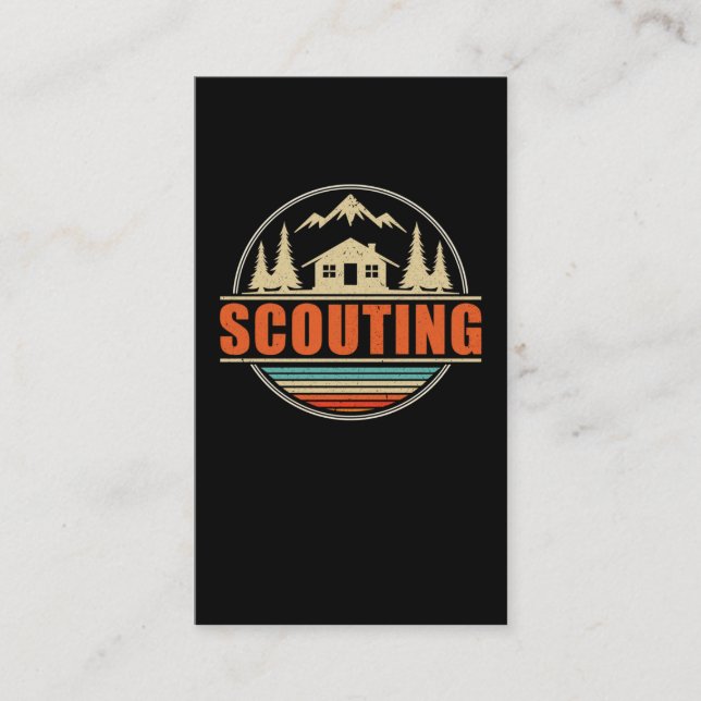 Scout Adventure Nature Lover Forest Camper Business Card (Front)