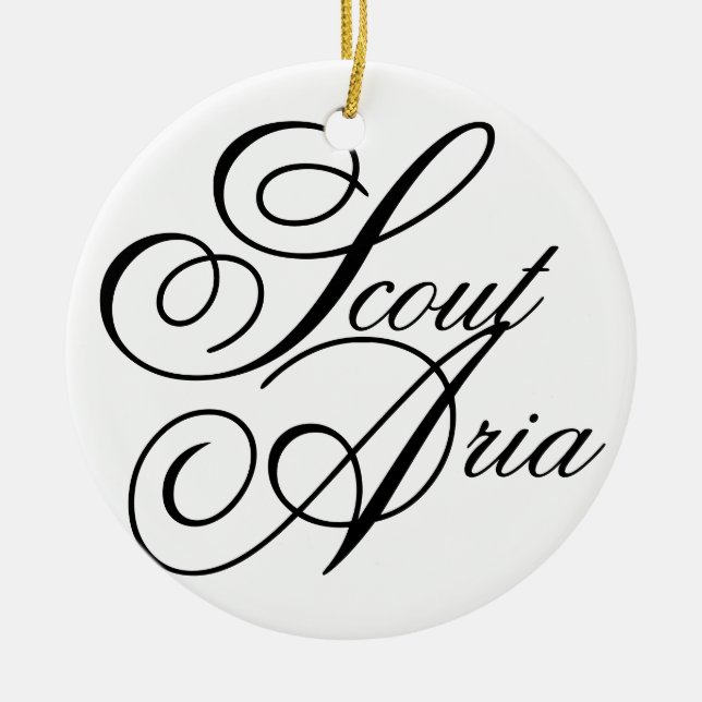 Scout Aria Ceramic Ornament (Front)