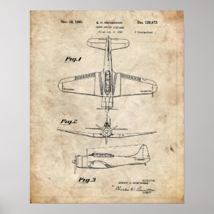 Scout Bomber Airplane Patent Poster