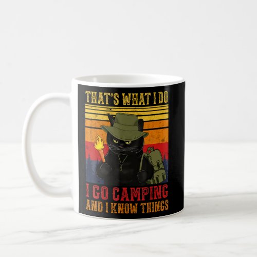 Scout Cat Camper I Go Camping And I Know Things  Coffee Mug