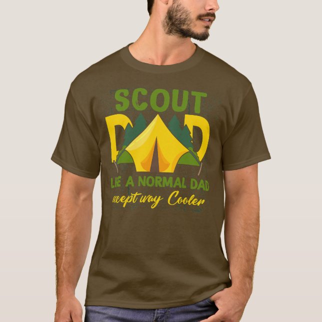 Scout Dad Cub Leader Boy Camping Scouting Troop  T-Shirt (Front)