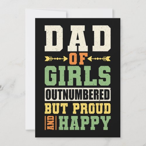 Scout Dad Of Girls Outnumbered But Proud Happy Invitation