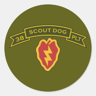 Scout Dog Platoons Classic Round Sticker