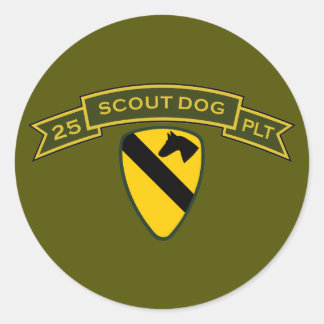 Scout Dog Platoons Classic Round Sticker