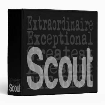 Scout Extraordinaire 3 Ring Binder by Graphix_Vixon at Zazzle