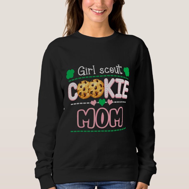 Scout For Girls Cookie Mom Funny Scouting Family M Sweatshirt (Front)